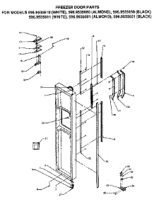 Freezer Door parts for Kenmore Refrigerator 596.9535681 (5969535681, 596 9535681) from AppliancePartsPros.com