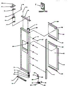 Freezer Door parts for Kenmore Refrigerator 596.95508500 (59695508500, 596 95508500) from AppliancePartsPros.com