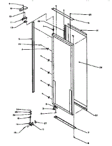 Refrigerator Door parts for Kenmore Refrigerator 596.95508800 (59695508800, 596 95508800) from AppliancePartsPros.com