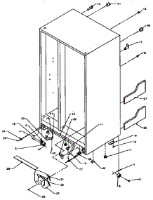 Drain & Roller parts for Kenmore Refrigerator 596.95508800 (59695508800, 596 95508800) from AppliancePartsPros.com