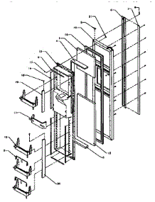 Freezer Door parts for Kenmore Refrigerator 596.95508900 (59695508900, 596 95508900) from AppliancePartsPros.com