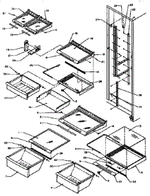Refrigerator Shelf & Crisper parts for Kenmore Refrigerator 596.95508900 (59695508900, 596 95508900) from AppliancePartsPros.com