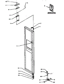 Freezer Door parts for Kenmore Refrigerator 596.9555550 (5969555550, 596 9555550) from AppliancePartsPros.com