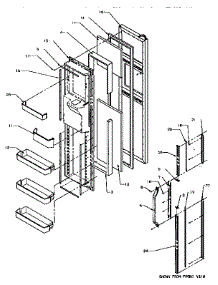 Freezer Door parts for Kenmore Refrigerator 596.9555580 (5969555580, 596 9555580) from AppliancePartsPros.com