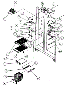 Freezer Shelving And Refrigerator Light parts for Kenmore Refrigerator 596SBI20H/P7836032W from AppliancePartsPros.com