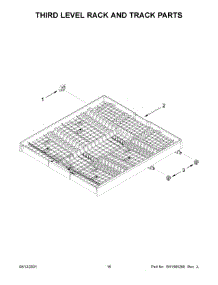 Third Level Rack And Track Parts parts for Kenmore Elite Dishwasher 66514862N120 from AppliancePartsPros.com