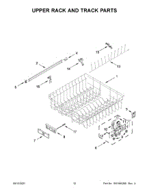 Upper Rack And Track Parts parts for Kenmore Elite Dishwasher 66514869N120 from AppliancePartsPros.com
