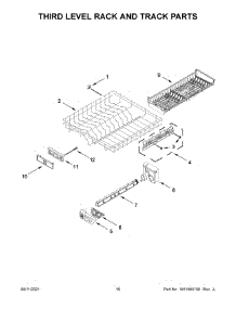 Third Level Rack And Track Parts parts for Kenmore Elite Dishwasher 66514875N120 from AppliancePartsPros.com