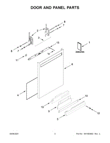 Door And Panel Parts parts for Kenmore Elite Dishwasher 66514895N120 from AppliancePartsPros.com