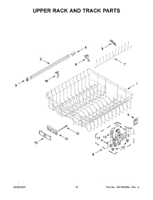 Upper Rack And Track Parts parts for Kenmore Elite Dishwasher 66514895N120 from AppliancePartsPros.com