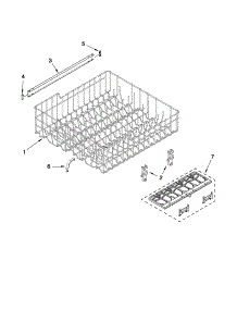 Upper Rack And Track Parts parts for Kenmore Dishwasher 665.15023K110 (66515023K110, 665 15023K110) from AppliancePartsPros.com