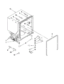 Tub And Frame Parts parts for Kenmore Dishwasher 665.15033K110 (66515033K110, 665 15033K110) from AppliancePartsPros.com