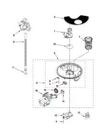 Pump And Motor Parts parts for Kenmore Dishwasher 665.15039K110 (66515039K110, 665 15039K110) from AppliancePartsPros.com