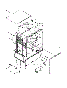 Tub And Frame Parts parts for Kenmore Dishwasher 665.15039K112 (66515039K112, 665 15039K112) from AppliancePartsPros.com