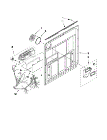 Inner Door Parts parts for Kenmore Dishwasher 665.15042K110 (66515042K110, 665 15042K110) from AppliancePartsPros.com