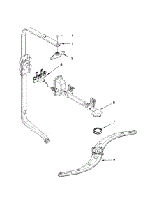 Upper Wash And Rinse Parts parts for Kenmore Dishwasher 665.15042K110 (66515042K110, 665 15042K110) from AppliancePartsPros.com