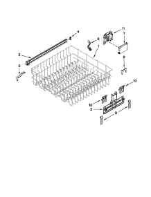 Upper Rack And Track Parts parts for Kenmore Dishwasher 665.15042K112 (66515042K112, 665 15042K112) from AppliancePartsPros.com