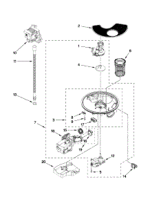 Pump, Washarm And Motor Parts parts for Kenmore Dishwasher 665.15049K110 (66515049K110, 665 15049K110) from AppliancePartsPros.com