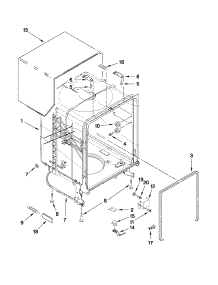 Tub And Frame Parts parts for Kenmore Dishwasher 665.15049K110 (66515049K110, 665 15049K110) from AppliancePartsPros.com