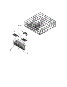 Lower Rack Parts parts for Kenmore Dishwasher 665.15112K210 (66515112K210, 665 15112K210) from AppliancePartsPros.com