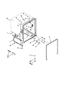 Tub And Frame Parts parts for Kenmore Dishwasher 665.15112K210 (66515112K210, 665 15112K210) from AppliancePartsPros.com