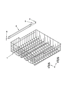 Upper Rack And Track Parts parts for Kenmore Dishwasher 665.15112K214 (66515112K214, 665 15112K214) from AppliancePartsPros.com