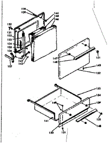 Door And Drawer parts for Kenmore Range 628.6227220 (6286227220, 628 6227220) from AppliancePartsPros.com