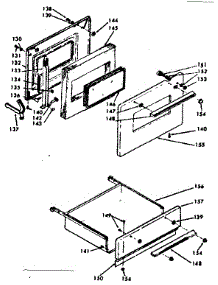 Door And Drawer parts for Kenmore Range 628.6237240 (6286237240, 628 6237240) from AppliancePartsPros.com