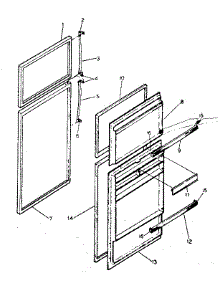 Door Parts parts for Kenmore Refrigerator 253.8757273 (2538757273, 253 8757273) from AppliancePartsPros.com