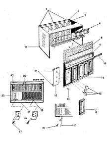 Cabinet And Front Panel parts for Kenmore Air Conditioner 253.8765071 (2538765071, 253 8765071) from AppliancePartsPros.com