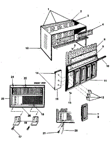 Cabinet And Front Panel parts for Kenmore Air Conditioner 253.8765072 (2538765072, 253 8765072) from AppliancePartsPros.com