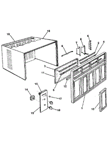 Cabinet And Front Panel parts for Kenmore Air Conditioner 253.8780893 (2538780893, 253 8780893) from AppliancePartsPros.com