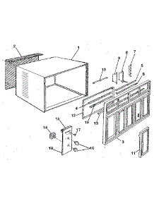 Cabinet And Front Panel parts for Kenmore Air Conditioner 253.8781391 (2538781391, 253 8781391) from AppliancePartsPros.com