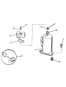 Compressor parts for Kenmore Air Conditioner 253.8781460 (2538781460, 253 8781460) from AppliancePartsPros.com