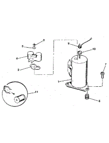 Compressor parts for Kenmore Air Conditioner 253.8781461 (2538781461, 253 8781461) from AppliancePartsPros.com