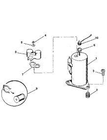 Compressor parts for Kenmore Air Conditioner 253.8781857 (2538781857, 253 8781857) from AppliancePartsPros.com