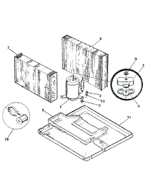 Compressor parts for Kenmore Air Conditioner 253.8782592 (2538782592, 253 8782592) from AppliancePartsPros.com