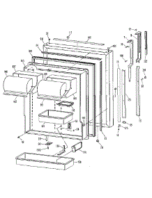 Fresh Food Door parts for Kenmore Refrigerator 363.8792711 (3638792711, 363 8792711) from AppliancePartsPros.com