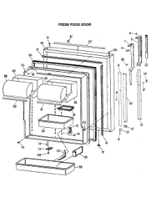 Fresh Food Door parts for Kenmore Refrigerator 363.8792712 (3638792712, 363 8792712) from AppliancePartsPros.com