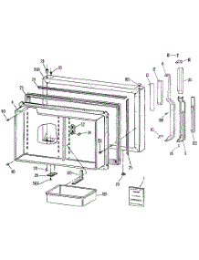 Freezer Door parts for Kenmore Refrigerator 363.8795612 (3638795612, 363 8795612) from AppliancePartsPros.com