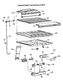 Comparment Separator / Divider Block parts for Kenmore Refrigerator 363.8798512 (3638798512, 363 8798512) from AppliancePartsPros.com