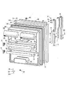 Fresh Food Door parts for Kenmore Refrigerator 363.8798514 (3638798514, 363 8798514) from AppliancePartsPros.com