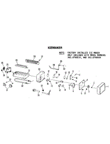 Icemaker parts for Kenmore Refrigerator 363.8798514 (3638798514, 363 8798514) from AppliancePartsPros.com
