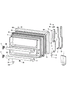Freezer Door parts for Kenmore Refrigerator 363.8798584 (3638798584, 363 8798584) from AppliancePartsPros.com