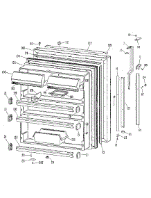 Fresh Food Door parts for Kenmore Refrigerator 363.8798717 (3638798717, 363 8798717) from AppliancePartsPros.com