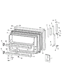 Freezer Door parts for Kenmore Refrigerator 363.8798717 (3638798717, 363 8798717) from AppliancePartsPros.com
