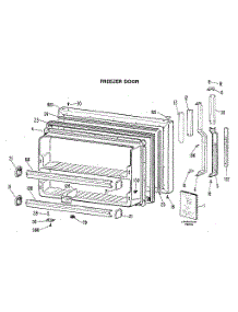 Freezer Door parts for Kenmore Refrigerator 363.8798782 (3638798782, 363 8798782) from AppliancePartsPros.com