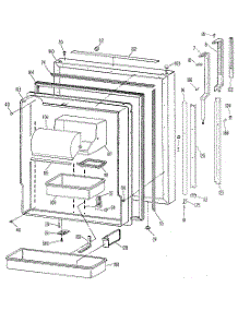 Fresh Food Door parts for Kenmore Refrigerator 363.8799610 (3638799610, 363 8799610) from AppliancePartsPros.com