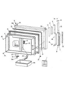 Freezer Door parts for Kenmore Refrigerator 363.8799612 (3638799612, 363 8799612) from AppliancePartsPros.com
