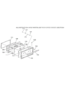 Oven Door Section parts for Kenmore Range 363.9330193 (3639330193, 363 9330193) from AppliancePartsPros.com
